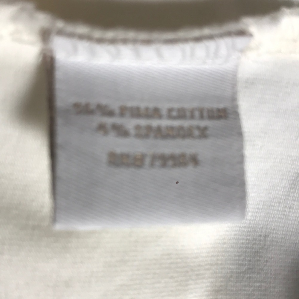 Chico’s Ivory True Color Tee Knit  Crew Top 2 / L - Picture 6 of 7